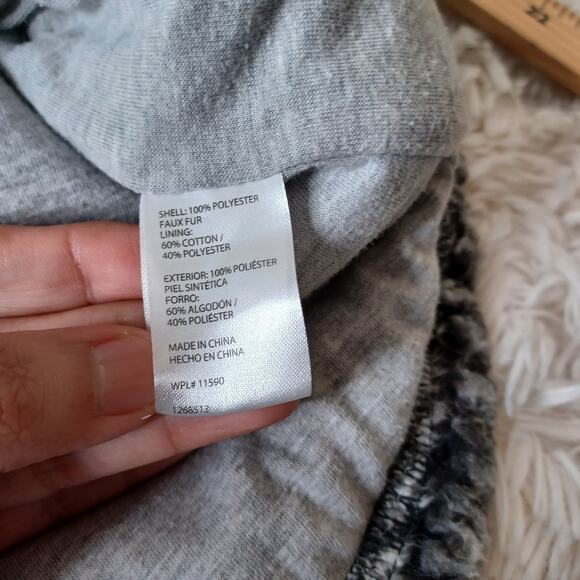 Original Weatherproof Snow Winter Quarter Zip Faux Fur Sherpa Jacket Gray Small - Picture 6 of 6